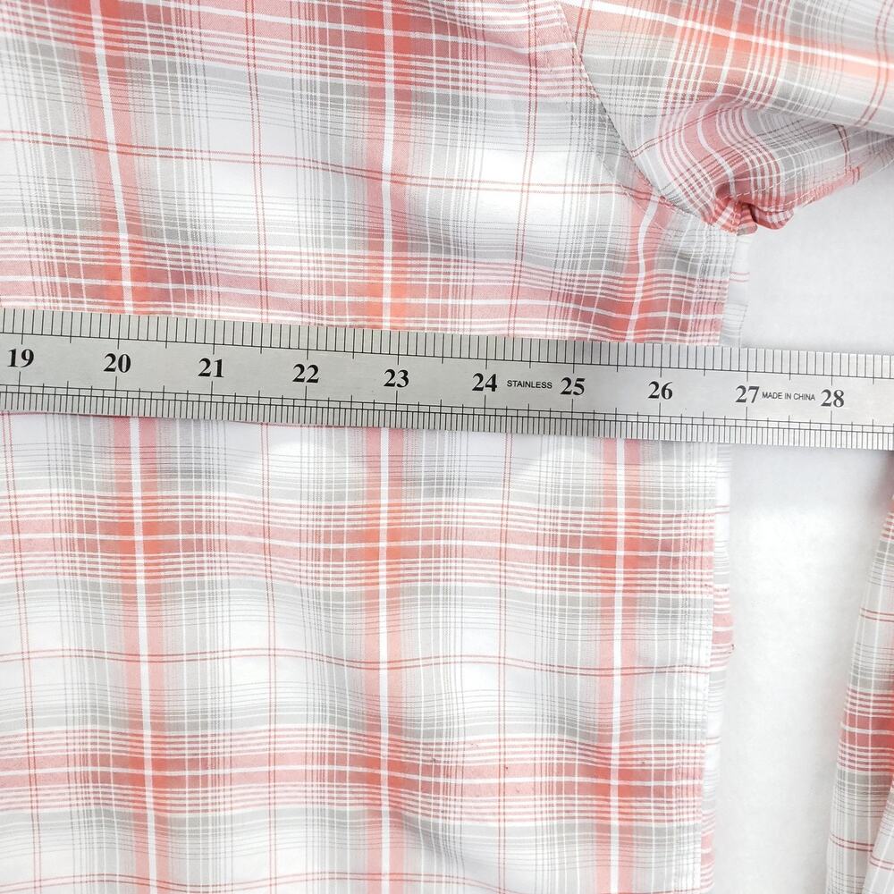 Magellan Shirt Mens XL Red White Plaid Snap Western Long Sleeve Outdoors - Picture 11 of 12